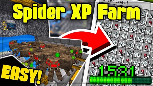 Easiest Spider XP Farm – Minecraft 1.21+ (Java & Bedrock Spawner Tutorial)