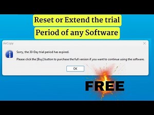 how to reset or extend the trial period of any software