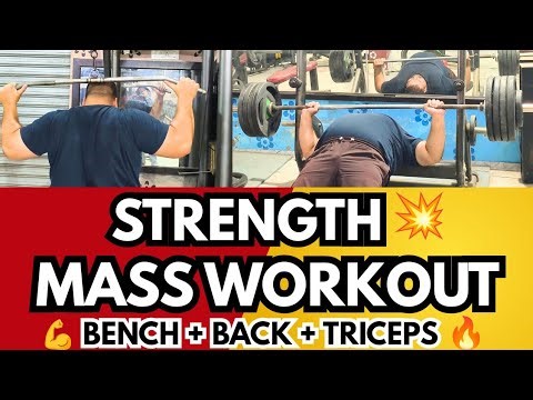 🏋️Bench Press Day with Back & Triceps Accessories💥 Powerlifter Style Workout