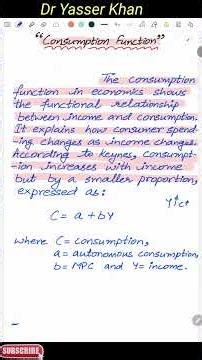 Consumption Function | Meaning Of Consumption Function | Macroeconomics | Economics | CUET UGC NET