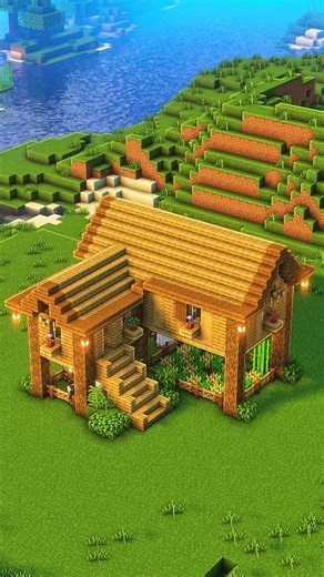 Minecraft Simple Oak House 🏠 #minecraft #minecraftbuilding #minecraft | Traveler シ