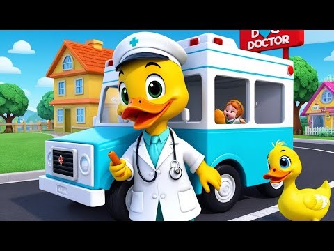 Duck Doctor Uses the Mobile Health Truck | 3D Animated Nursery Rhyme for Kids