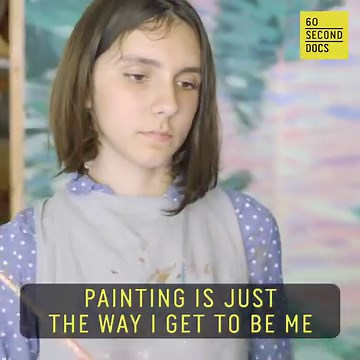 11-year-old creates life-size paintings in her garage. | 60 Second Docs Presents