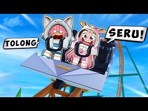 MOMON NAIK ROLLER COASTER TERTINGGI DI DUNIA ft ‪@BANGJBLOX‬ | ROBLOX