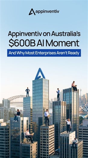 Appinventiv on Instagram: "Australia’s AI moment isn’t coming. It’s already here. With a projected $600B impact on GDP and over $100B in infrastructure commitments, the foundation is being built at scale. Yet most SMEs still don’t have a clear AI roadmap. The next 12 months will separate those building real capability from those trying to catch up. At Appinventiv, we partner with enterprises to design cloud-native, compliant, industry-ready AI systems that create real business advantage. Connect