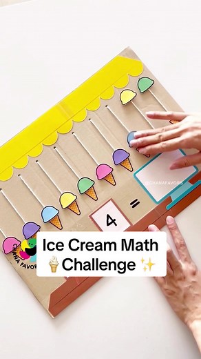 Discover the magic of our Ice Cream Math Challenge printable! 🍦✨ Boost your child's fine motor and number skills while having fun. Perfect for parents and educators. Shop now and make learning a delightful adventure! 🛒 ☰What you'll need: * Chanafavors Printables 🌈 Shop for Printable PDF Files 🖨 Chanafavors.etsy.com (Click our profile for live link) * Cardboard * Scissors / Glue Stick * Adhesive Tape * Whiteboard Markers * String * Awl #chanafavors #learningisfun #kidsactivities #kidslearning