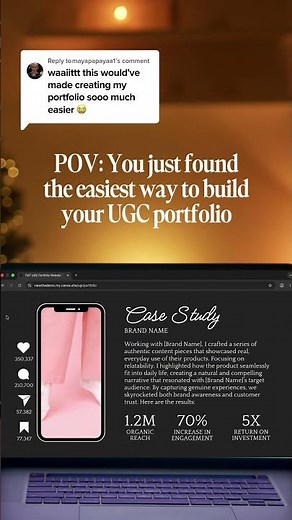 UGC Portfolio Template | Canva Website for UGC Creators | How to Start UGC