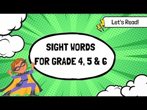 SIGHT WORDS For Grade 4, 5 & 6 | Sight Words Drill | Practice Reading Sight Words