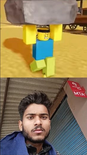 Strong Man Roblox 💪 | Heavy Stone Challenge Gone Wrong 😱 #robloxshorts