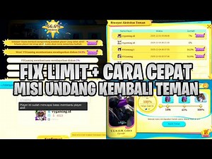 CARA FIX LIMIT MISI UNDANG KEMBALI TEMAN + CARA CEPAT SELESAIKAN EVENT CALLBACK MOBILE LEGENDS