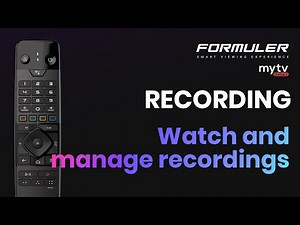 MYTVOnline2 : Recording - Watch and manage recordings