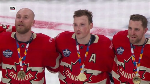 Singing O Canada loud and proud after winning the #4Nations Face-Off. 🇨🇦 What a feeling. | NHL