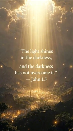 JOHN 1:15 “The light shines in the darkness, and the darkness has not overcome it.” #BibleStory