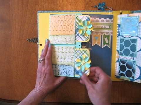 Handmade Scrapbook Mini Album 8x8 Baby Interactive (Tutorial available)