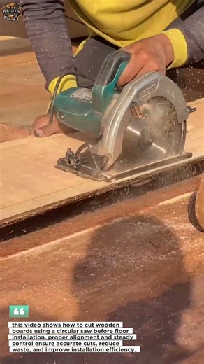 wooden board cutting before floor installation | circular saw technique