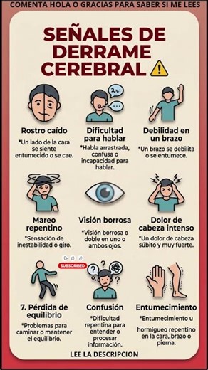 SEÑALES⚠️DE DERRAME CEREBRAL