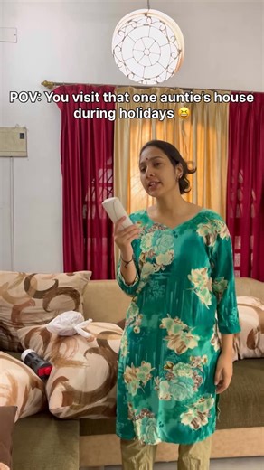 Shivani Suvarna on Instagram: "Tag your cousins 😂 [POVReel] [RelatableReels] [IndianAunties] [SummerHolidays] [ChildhoodMemories] [FamilyHumor] [FunnyReels] [DesiHumor] [EveryFamily] [GuestProblems] Relatable ? 😂"