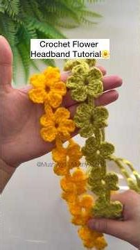 Spring Flower Crochet Headband Tutorial By Mushyy #crochet #shorts