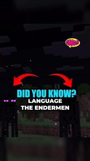 Did you Know About Enderman Language? 🤯🤯🔥 #shorts #enderman #minecraft