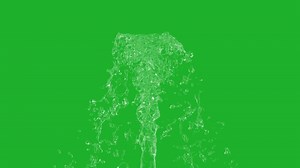 Download Continuous Upward Water Stream on Green Screen Background for free