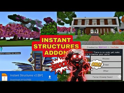 Instant Structures Mod For Minecraft Pocket Edition | Instant Structures MModMcpe