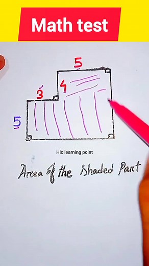 Compute the area of the shaded part. #education #mathematics #information #fblifestyle #geometry | Hic Learning Point