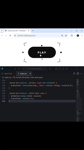 Insane Animated Button in HTML & CSS #coding #animated #viral #html #webdevelopment #webdesign