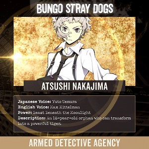 22K views · 396 reactions | ✨English cast reveal: Atsushi Nakajima in the dub of Bungo Stray Dogs! | Funimation | Facebook