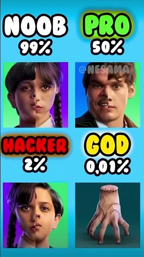 Noob VS pro VS hacker VS god
