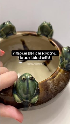 Vintage Find Ceramic Frog Planter - Back to Life #artandmusic #vintagefinds #thriftflip #resale #lp