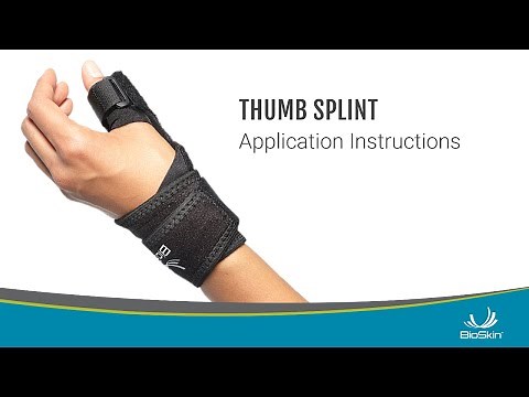 Thumb Splint Application Instructions