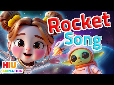 Rocket 🚀 Zoom Through Space | Fun Kids Song | Sing Together! HIU 하이유 Animation