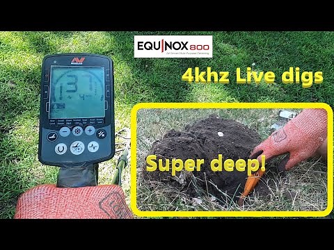 Minelab Equinox digging deep silver using 4khz! Hunting 1850s park with live digs!