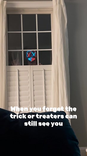 Don’t forget to close the blinds. #halloween2024 #scary #trickortreat #humor #funny #holiday #candy #kids #halloweencostume