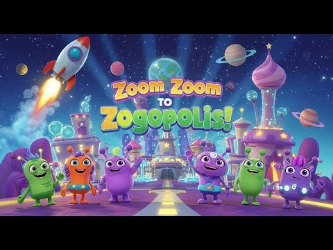 Zoom Zoom to Zogopolis | Alien Song for Kids 👽 | Fun Space Nursery Rhyme with Animation & Dance