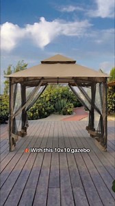 12' X 12' Outdoor Patio Gazebo, Metal Frame Outdoor Gazebos with Double Roofs, Outdoor Shelter Tent, Outdoor Gazebo Canopy with Mosquito Netting for Deck, Lawn, Backyard Garden, Steel Gray