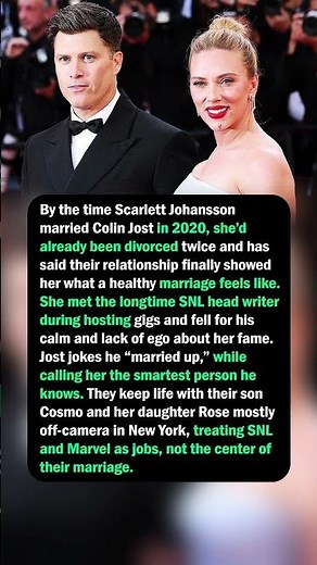 Scarlett Johansson & Colin Jost’s Quiet, Grown‑Up Marriage