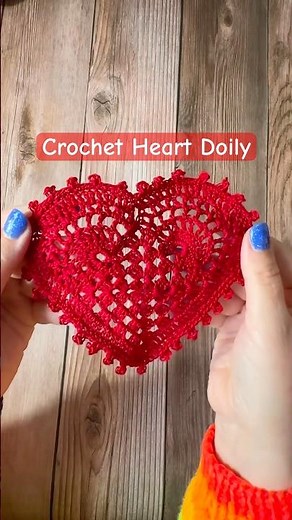 Crochet Heart doily #crochet