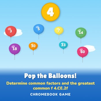4th Grade Computation Math Game Set CE2f | Balloon Pop | Small Group Activity