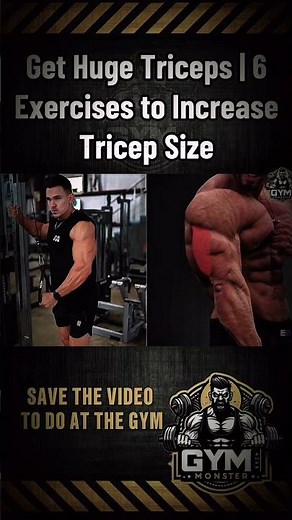 Get Huge Triceps | 6 Exercises to Increase Tricep Size #TricepsWorkout #BiggerTriceps #ArmWorkout