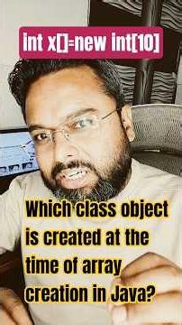 Which class object is created at the time of array creation in Java? #javainterviewquestionsanswers