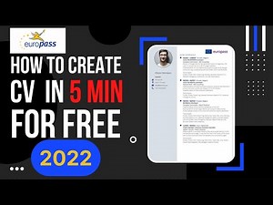Creating CV/Resume for FREE in 5 Minutes | Online Europass CV 2022 | No Watermark | Vikas Berad
