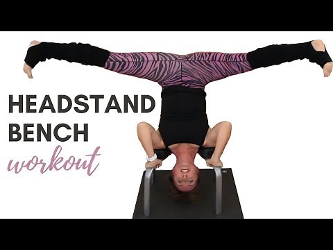 Headstand Bench Workout for Beginners - 8 minute core yoga practice