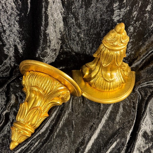 Italian Gold Giltwood Wall Shelf Sconce. Florentine. Made in Italy PAIR - Etsy