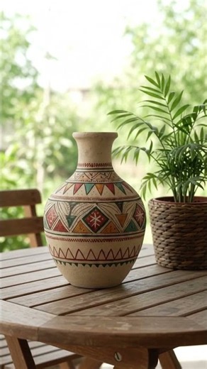 Painting Traditional Patterns on a Handmade Ceramic Vase