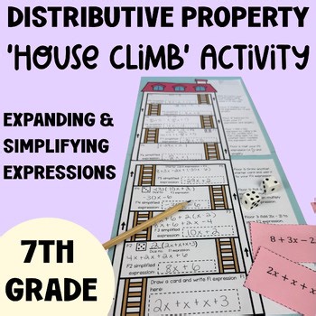 Distributive Property 'House Climb' Activity | 7th Grade Simplifying Expressions