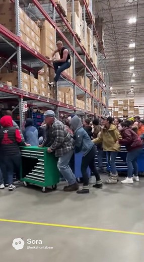 #FlashbackFriday Flashback to last years Black Friday toolbox sale. We have a larger selection of toolboxes this year, and a bigger space to display them in so it might not be as crowded this year. Prices start at $99 on rolling toolboxes. #BlackFriday #toolbox #deals | Wood Sales