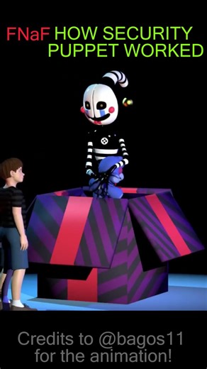 FNAF How The Security Puppet Works😨 #fnaf #shorts #horror #puppet @bagos11
