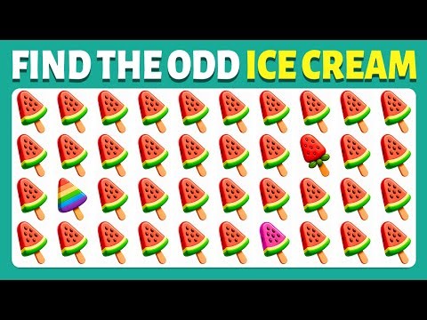 Find the ODD Emoji Out - Ice Cream Edition 🍦😋🍧 | Easy, Medium, Hard - 30 Level Emoji Quiz