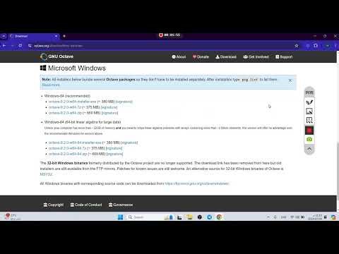 طريقة تحميل برنامج octave المستخدم في الشرح